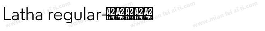 Latha regular字体转换